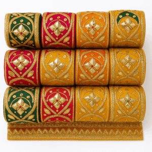 Premium Gota Lace Trim – Traditional Indian Zari Border for Sarees, Lehengas, and Crafts